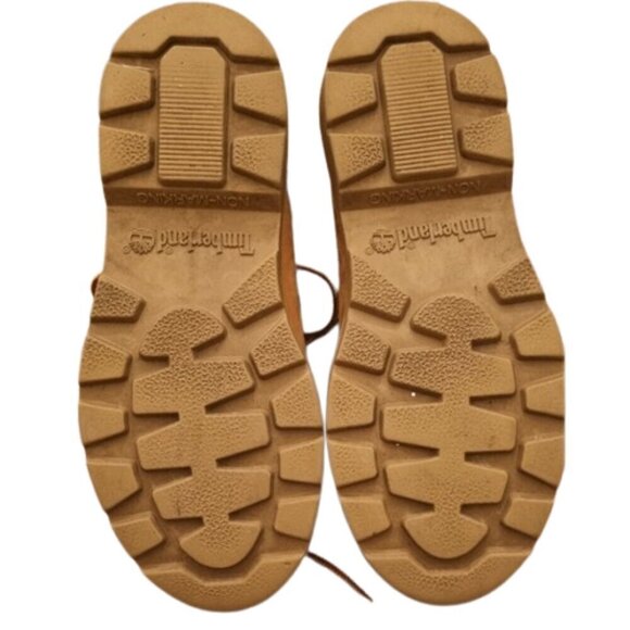 Timberland Size 3 Big Kids Jr. 6" Premium Boot Wheat Nubuck Leather waterproof - Picture 5 of 7